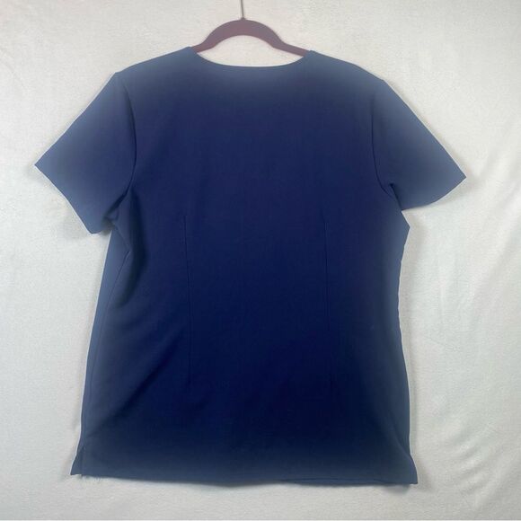 Figs Blue Technical Collection 2 Pocket V Neck Top Size Medium - Picture 2 of 11